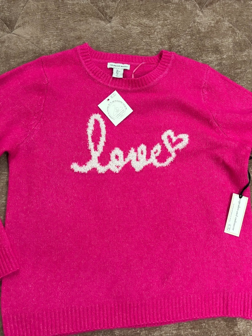 Cupcakes and cashmere love sweater large nwt